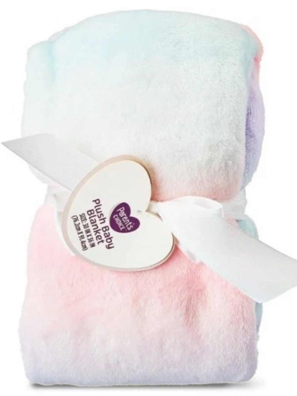 💼2️⃣ Parent's Choice Plush Baby Blanket - 30x36 Pink, Purple, Blue